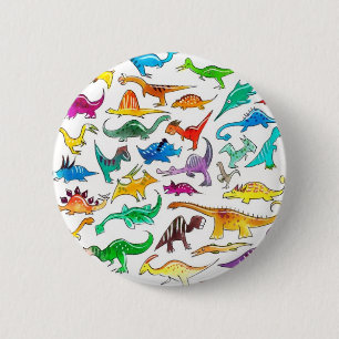'Dinosaurs for Beginners' Button Badge