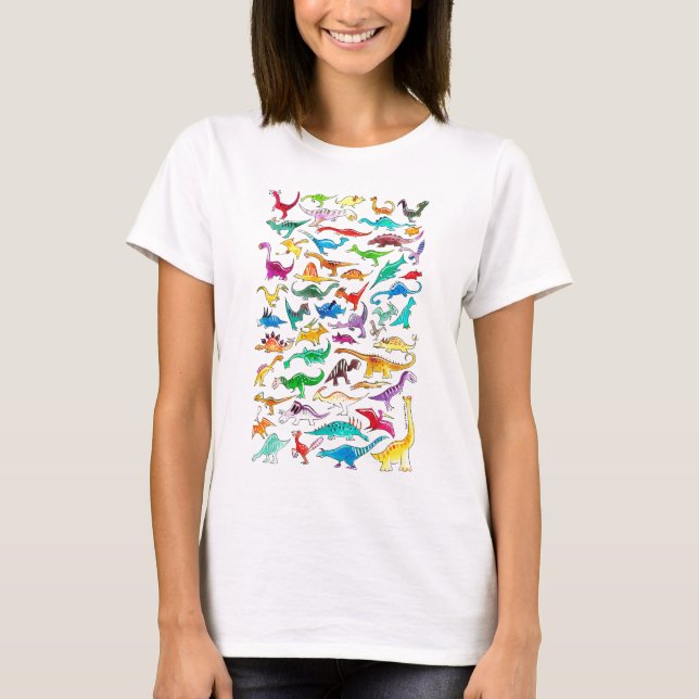 'Dinosaurs for beginners' Womens Fit Tee (Front)