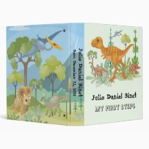 Dinosaurs for my baby Scrapbooking album 3 Ring Bi