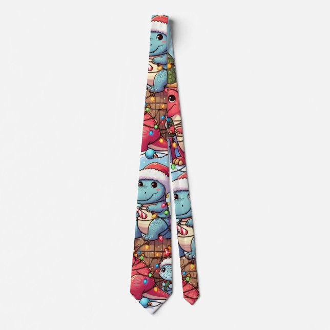 Dinosaurs for xmas tie (Front)