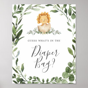 Dinosaurs Guess What's in the Diaper Bag Sign