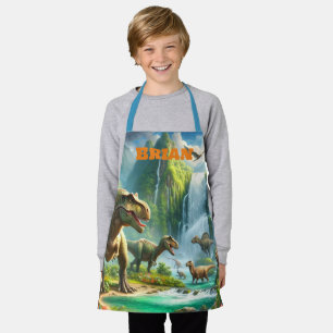 Dinosaurs in Rain Forest Personalized   Apron