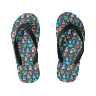 Dinosaurs  kid's flip flops