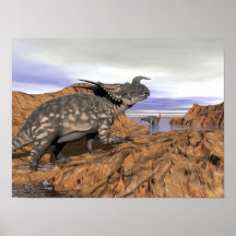 Dinosaurs landscape - 3D render