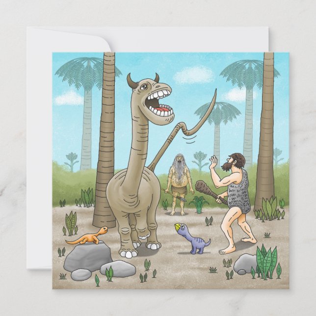 Dinosaurs meet the Stone Age Card (Front)