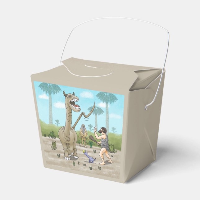 Dinosaurs meets the Stone Age Favor Box (Front Side)