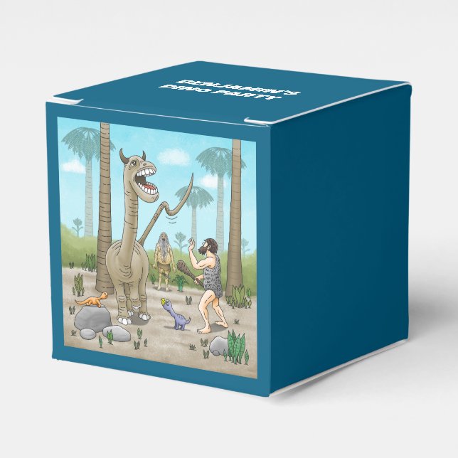 Dinosaurs meets the Stone Age Favor Box (Front Side)