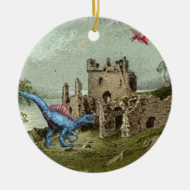 Dinosaurs Of Scotland 1895 Ceramic Ornament (Front)