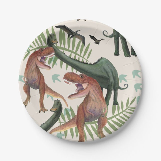 Dinosaurs Paper Plate (Front)