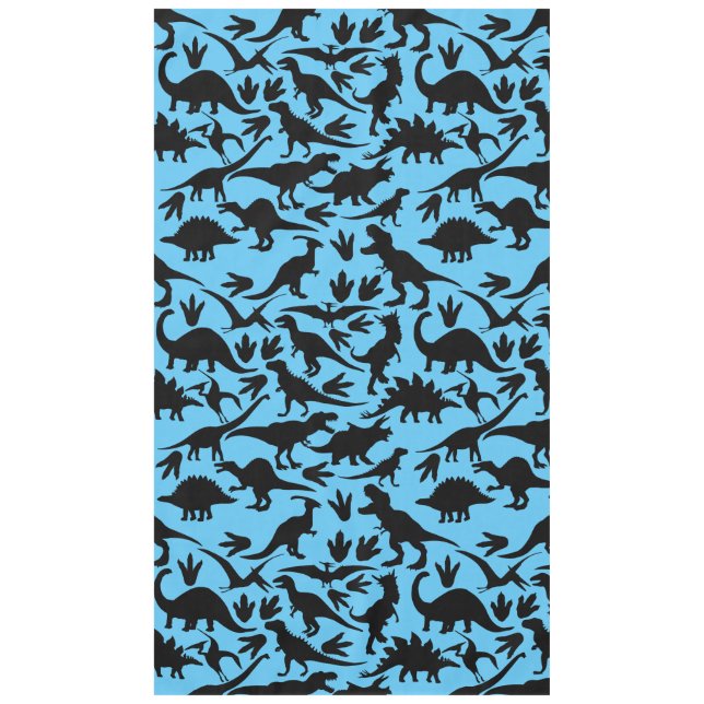 Dinosaurs pattern 01 b. Lblue BG Tablecloth (Front)