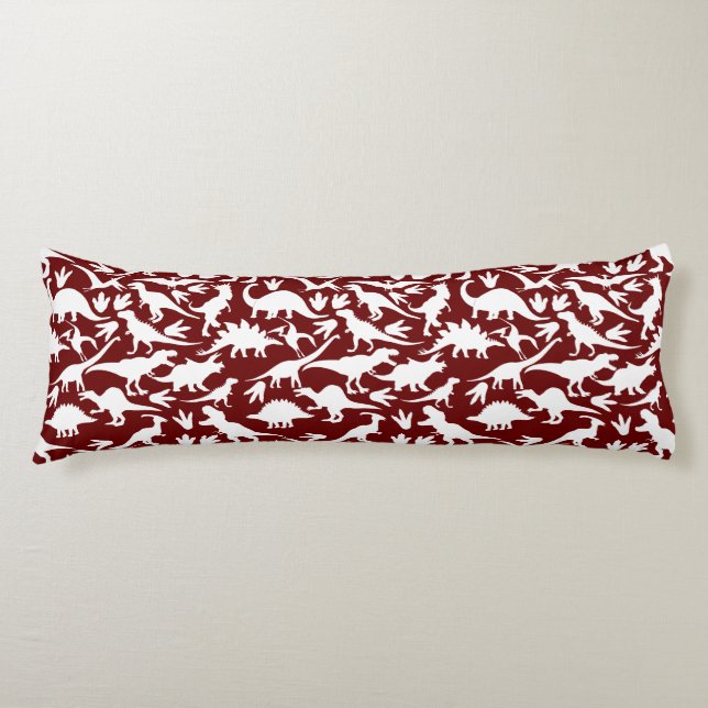 Dinosaurs pattern 01 w.DRed BG Body Pillow (Front)