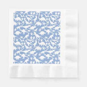 Dinosaurs pattern 01 w. LBlue BG Napkin