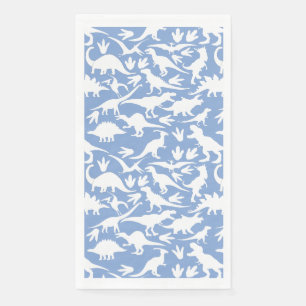 Dinosaurs pattern 01 w. LBlue BG Napkin