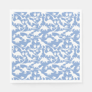 Dinosaurs pattern 01 w. LBlue BG Napkin
