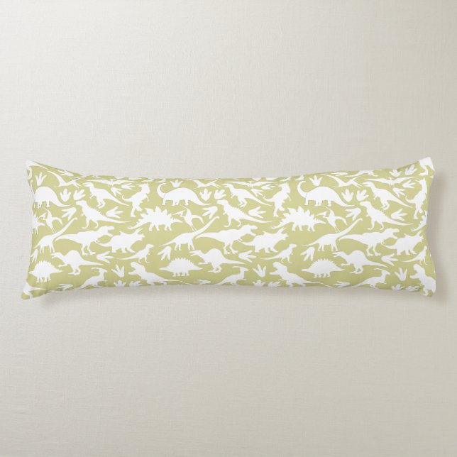 Dinosaurs pattern 01 w. LYellow BG Body Pillow (Front)
