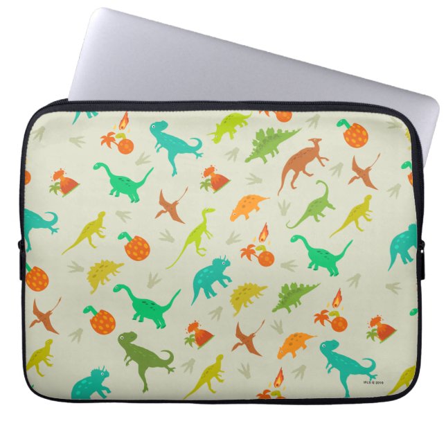 Dinosaurs Pattern Laptop Sleeve (Front)