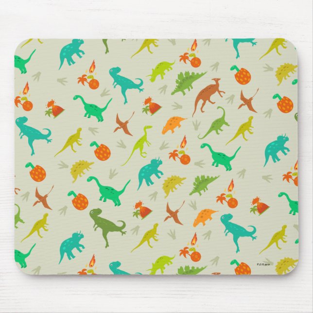 Dinosaurs Pattern Mouse Pad (Front)