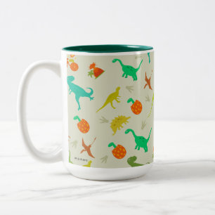 Dinosaurs Pattern Two-Tone Coffee Mug