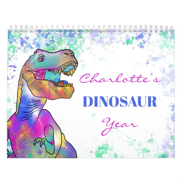 Dinosaurs personalized Colourful Calendar (Cover)