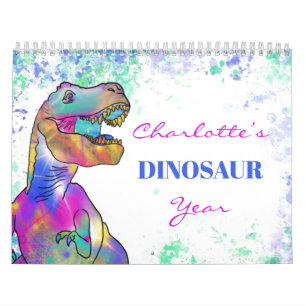 Dinosaurs personalized Colourful Calendar