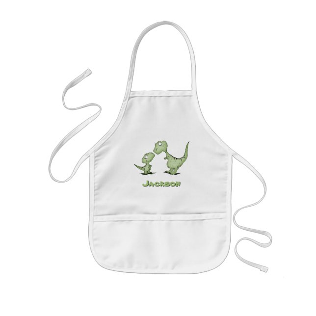 Dinosaurs Personalized Kids Apron (Front)