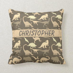 Dinosaurs Personalized Throw Pillow