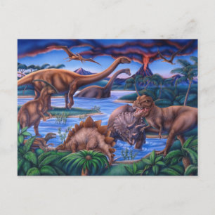 Dinosaurs postcard