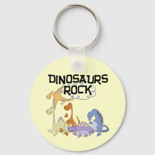 Dinosaurs Rock Tshirts and Gifts Keychain