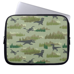 Dinosaurs Running Camo Pattern Laptop Sleeve