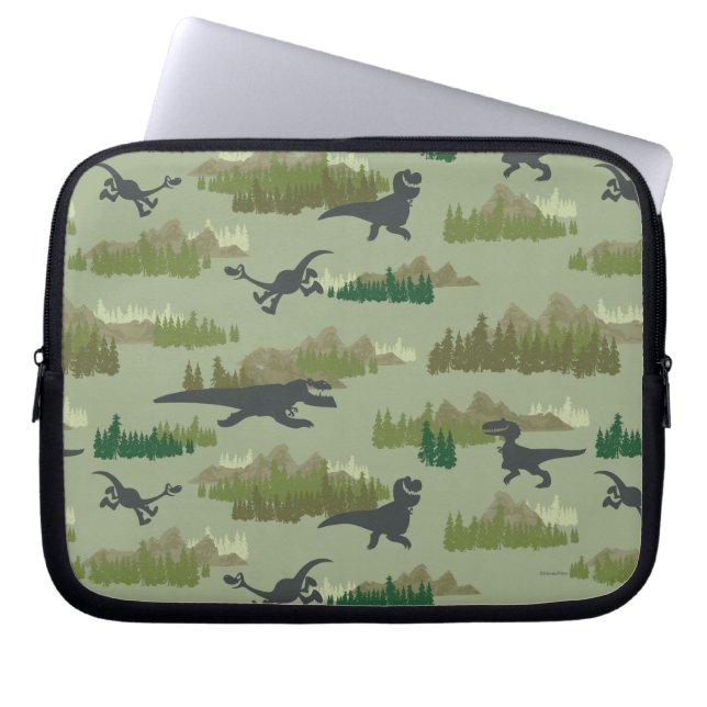 Dinosaurs Running Camo Pattern Laptop Sleeve (Front)
