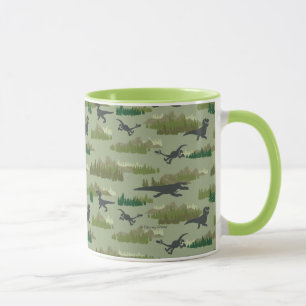 Dinosaurs Running Camo Pattern Mug