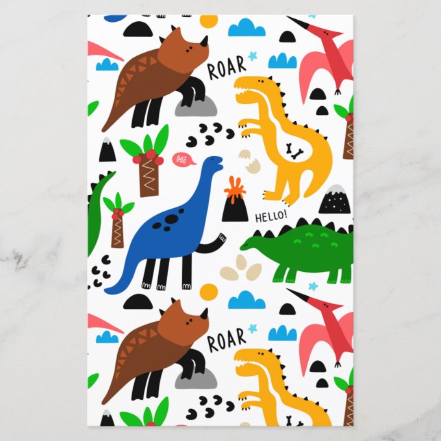 Dinosaurs seamless pattern (Front)