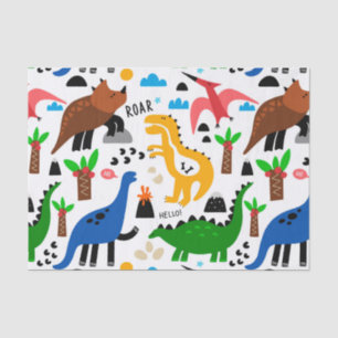 Dinosaurs seamless pattern tissue paper