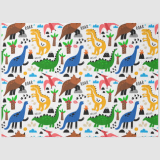 Dinosaurs seamless pattern tissue paper