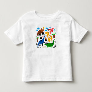 Dinosaurs seamless pattern toddler t-shirt