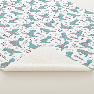 Dinosaurs! Sherpa Blanket