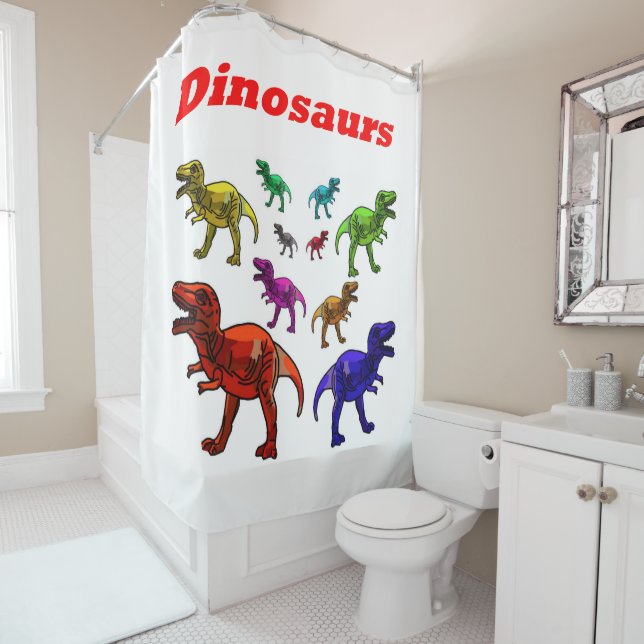 Dinosaurs Shower Curtain (In Situ)