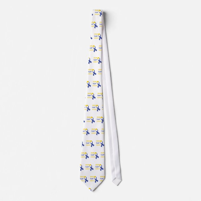 Dinosaurs T-Rex Down Syndrome isn't  AWARENESS Tie (Front)