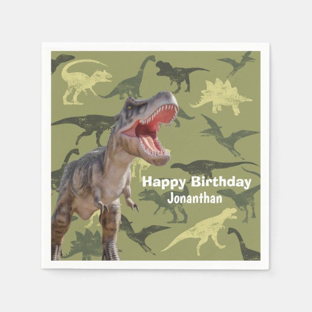 Dinosaurs T Rex  Pattern Napkin (Front)