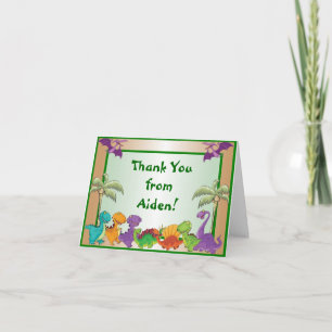 Dinosaurs Thank You Note Card