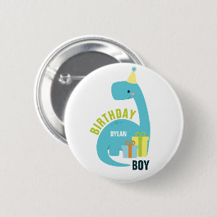 Dinosaurs Themed "Birthday Boy" Custom 2 Inch Round Button
