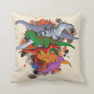 Dinosaurs Throw Pillow