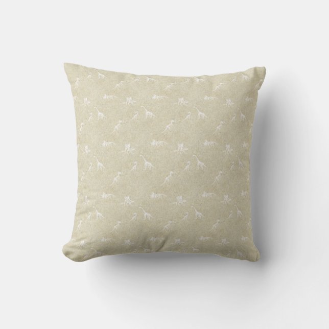 Dinosaurs Throw Pillow (Front)