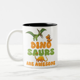Dinosaurs Two-Tone Coffee Mug