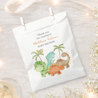 Dinosaurs Wild Baby Shower Favor Bag