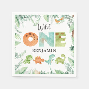 Dinosaurs Wild Baby Shower Napkins