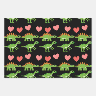 Dinosaurs With Love Wrapping Paper