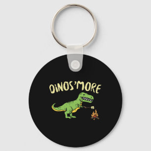 Dinosmore Funny Dino Smore Camping Dinosaur Camp C Keychain