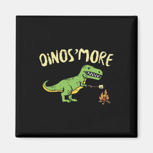 Dinosmore Funny Dino Smore Camping Dinosaur Camp C Magnet
