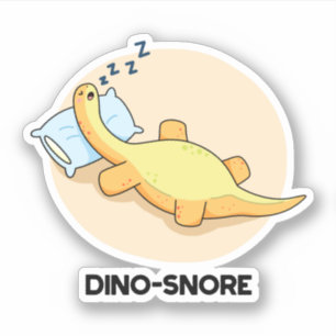 Dinosnore Funny Sleeping Dinosaur Pun 